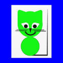 Green Cat postcards