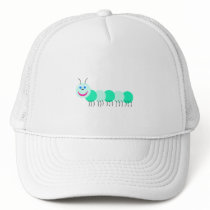 Green caterpillar hats