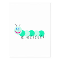Green caterpillar postcards