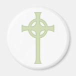 Green Celtic Cross Fridge Magnet