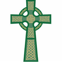 Green Celtic Cross Photo Sculpture