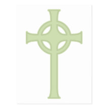 Green Celtic Cross Postcards