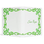 Green Celtic Design Avery Binder