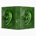 Green Celtic Dragon 3 Ring Binders