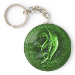 Green Celtic Dragon keychains