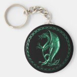 Green Celtic Dragon Keychains