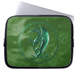 Green Celtic Dragon Computer Sleeves