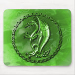 Green Celtic Dragon Mouse Pad