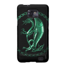 Green Celtic Dragon Samsung Galaxy SII Cases