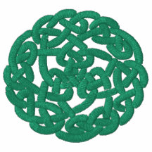 Green Celtic Irish Knotwork Design 2 Pattern Polo