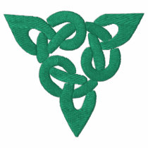 Green Celtic Irish Knotwork Pattern Design embroidered shirts
