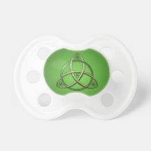 Green Celtic Trinity Knot Baby Pacifiers