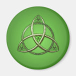 Green Celtic Trinity Knot Fridge Magnet