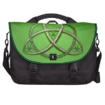 Green Celtic Trinity Knot Laptop Computer Bag