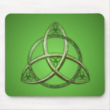 Green Celtic Trinity Knot Mouse Pads