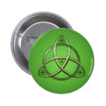 Green Celtic Trinity Knot Pin