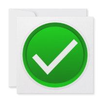 Green Check Mark Sybmol Personalized Announcements