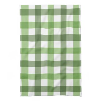 Green Check Tea Towels