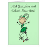 Green Cheerleader Tshirts and Gifts Card