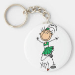 Green Cheerleader Tshirts and Gifts Keychains