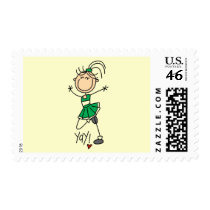 Green Cheerleader Tshirts and Gifts postage