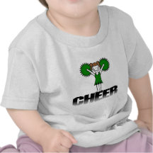 Green Cheerleading T-shirts and Gifts