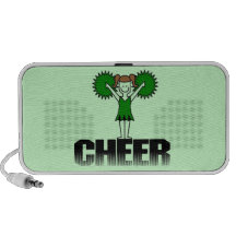 Green Cheerleading T-shirts and Gifts Mp3 Speakers