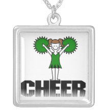 Green Cheerleading T-shirts and Gifts Pendants