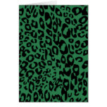 green cheetah greeting cards