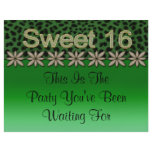 Green Cheetah & Glitter Flowers flyers