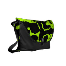 Green Cheetah Messenger bag