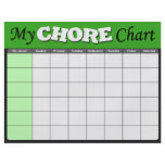Green Children's Chore Charts flyers