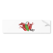 Green Chili Pepper Design bumper stickers