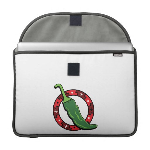 Green Chili Red Ring Graphic Image.png Sleeve For MacBooks