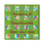 GREEN -  Choice for life on earth Fridge Magnets