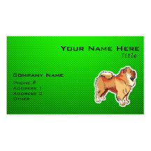 Green Chow Chow Business Card Templates