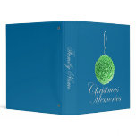 Green Christmas Ball Photo Album Template binders