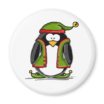Green Christmas Elf magnets