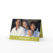 Green Christmas Floral Bird Print Holiday Card by samack Green Christmas Floral Bird Print Holiday Card