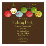 Green Christmas Ornament Holiday Party Invitation
