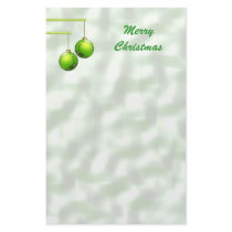 Green Christmas Ornaments stationery