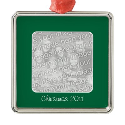 Green Christmas Photo Ornament