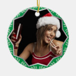 Green Christmas Photo Ornament