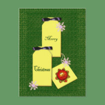 Green Christmas Postcard by elenaind Green Christmas Postcard