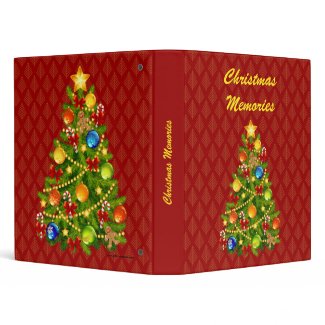 Green Christmas Tree Binder