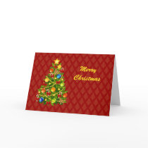 Green Christmas Tree Card