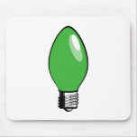 Green Christmas Tree Light Mouse Pads
