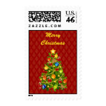 Green Christmas Tree Postage