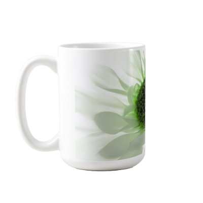 Green Chrysanthemum Coffee Mug by Kardz4U