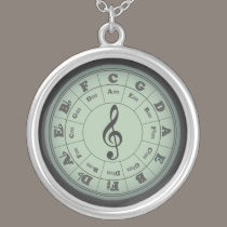 Green Circle of Fifths necklaces